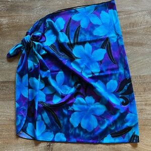 Dillards Midnight Hibiscus Sarong Skirt